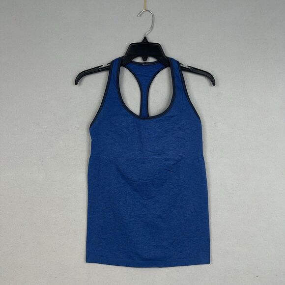 Lululemon Tank Top Womens 10 Blue Ebb & Flow Racerback Seamless Workout Gym Yoga - Picture 2 of 15